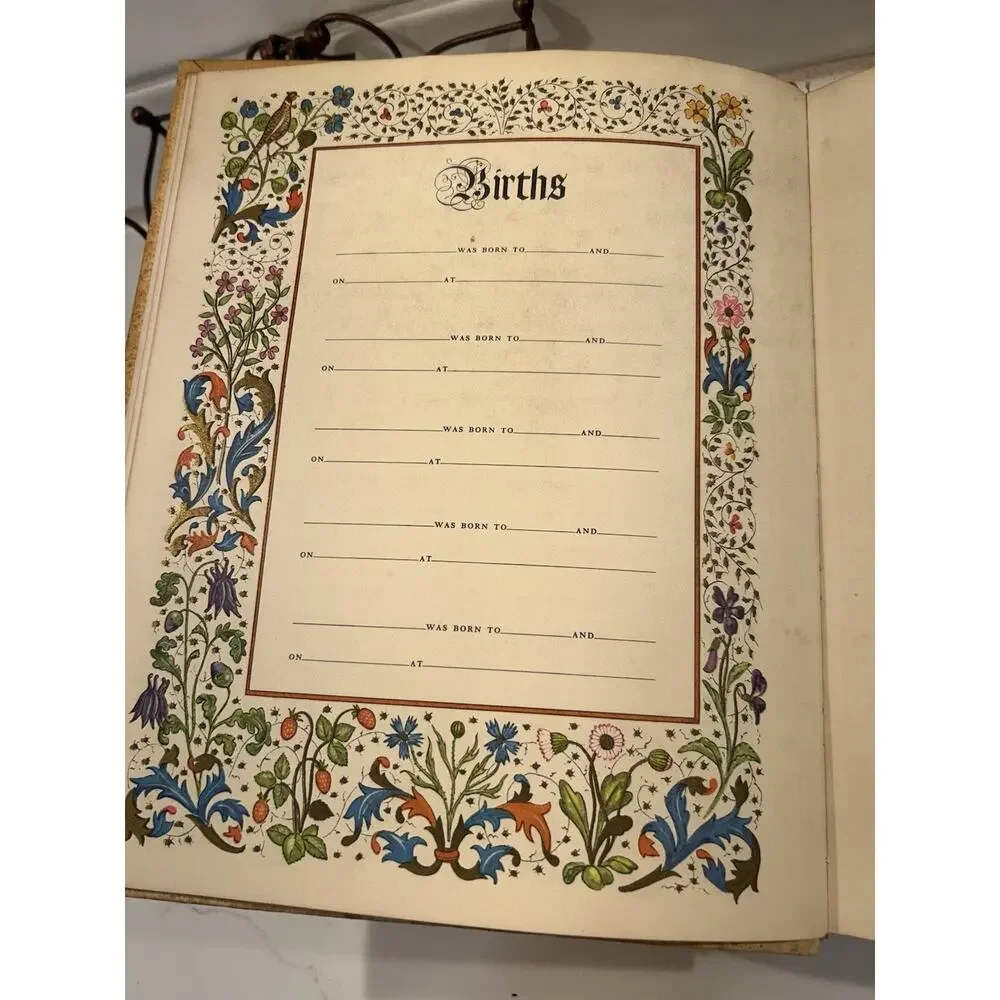 Vtg 1960s The HOLY‎ BIBLE KJV King James Large Off White Full Color Illustrated